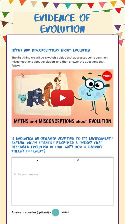 Evidence for Evolution Worksheet 的图像结果