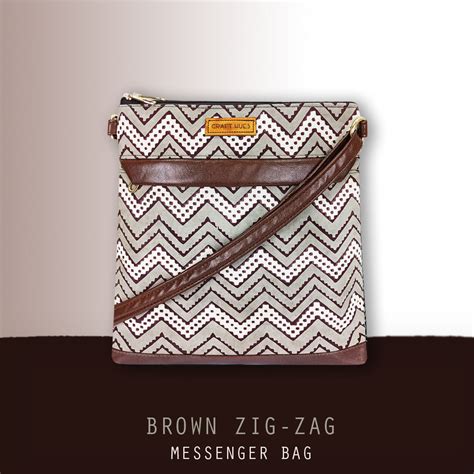 Brown Zig-zag Messenger Bag – Crafthues