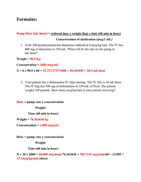 Image result for Nursing Math Formulas