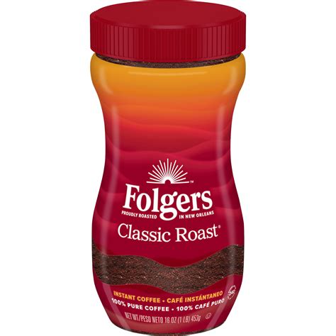 FOLGERS CLASSIC ROAST INSTANT COFFEE 16 OZ (1 LB) - $9.39 at Costco
