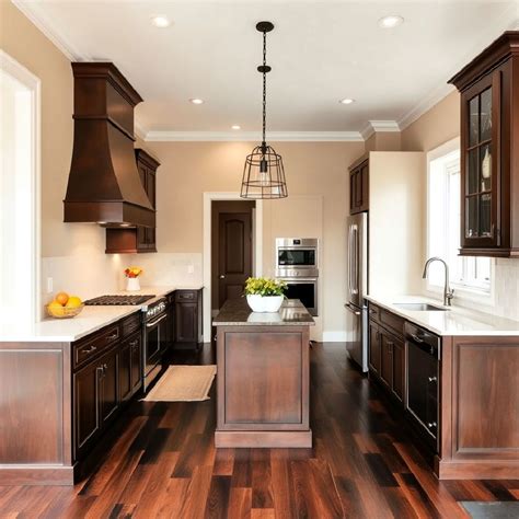 25 Kitchens With Dark Wood Floors You'll Adore