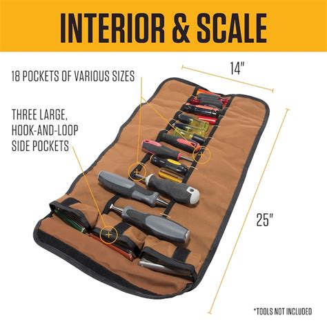 Carhartt 18 Pocket Utility Roll Carhartt Brown Nylon 14-in Hook and ...