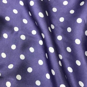 Beige Cotton Satin Fabric with Polka Dots Print | Saroj Fabrics