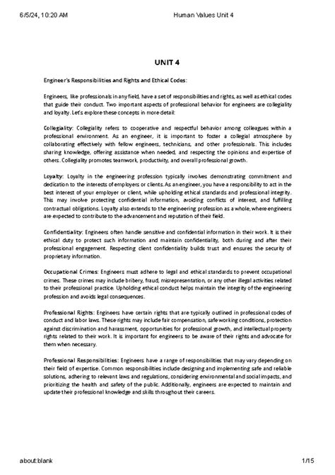 Human Values Unit 4 - HVPE NOTES UNIT 4 - UNIT 4 Engineer's ...