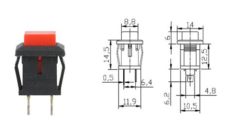 Buy DS-431 Square Reset Switch Momentary (Red) at HNHCart.com