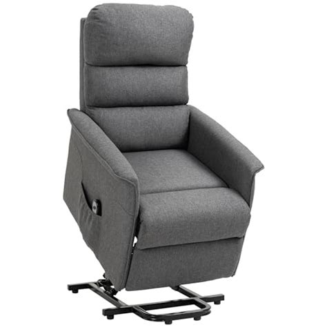 Buy HOMCOM Power Lift Recliner Chair for Elderly, Easy Assembly, Fabric ...
