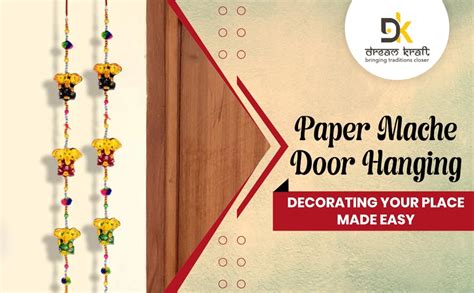 Buy DreamKraft Paper Mache Ganesha Door Hanging Bandarwal for Home ...
