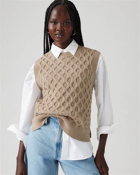 Bluebell Cable Sweater Vest - Beige | Levi's® GB