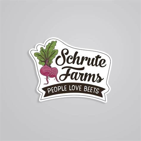 Schrute Farms People Love Beets TV Shows Stickers