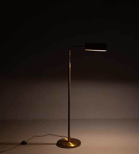 Sölken Leuchten Brass library floor lamp 1970s Germany For Sale at 1stDibs