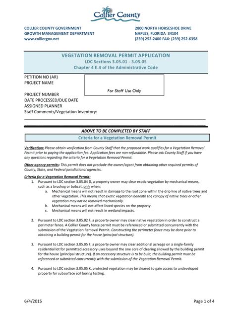 Start By Downloading The Vegetation Removal Permit Application ...