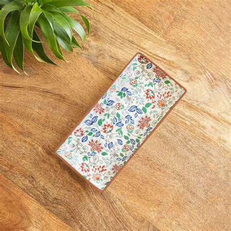 ExclusiveLane 'Spring Garden' Ceramic Serving Platter (Microwave Safe,