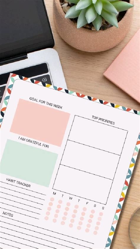 Weekly Planner Layout 的图像结果