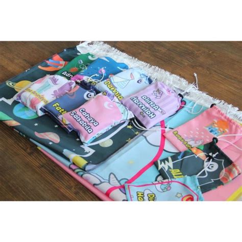 Jual Sajadah / Sejadah Anak Printing Custom + Pouch Micro TR - Micro TR ...
