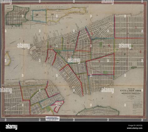 Map of the City of New York with the adjacent cities of Brooklyn ...