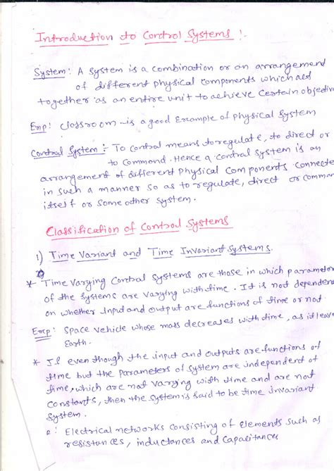 RIC-603 Unit 1 - Control System - Studocu
