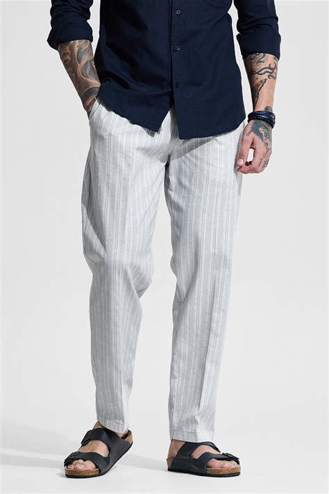 Buy Men's Light Grey Mid Rise Regular Fit Trousers Online | Snitch – SNITCH