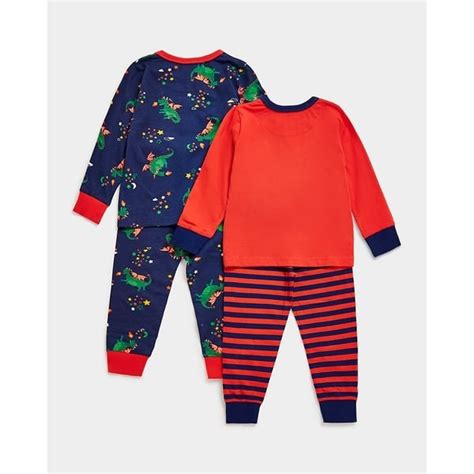 Buy Boys Full Sleeves Pyjama Sets -Pack of 2-Multicolor Online at Best ...