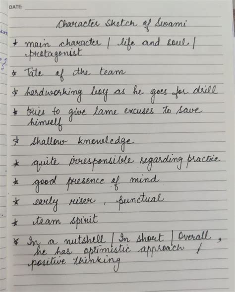 write a character sketch of swaninathan of chapter befoore the match ...