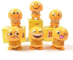 NILORO EMOJI SHAKE CAR DASHBOARD DOLL DANCE FOR CAR INTERIOR DECORATION ...