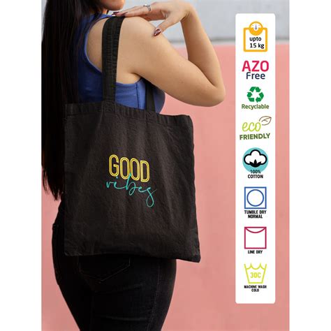 Buy Doodle Collection Good Vibes - Blooms Tote Bag Online