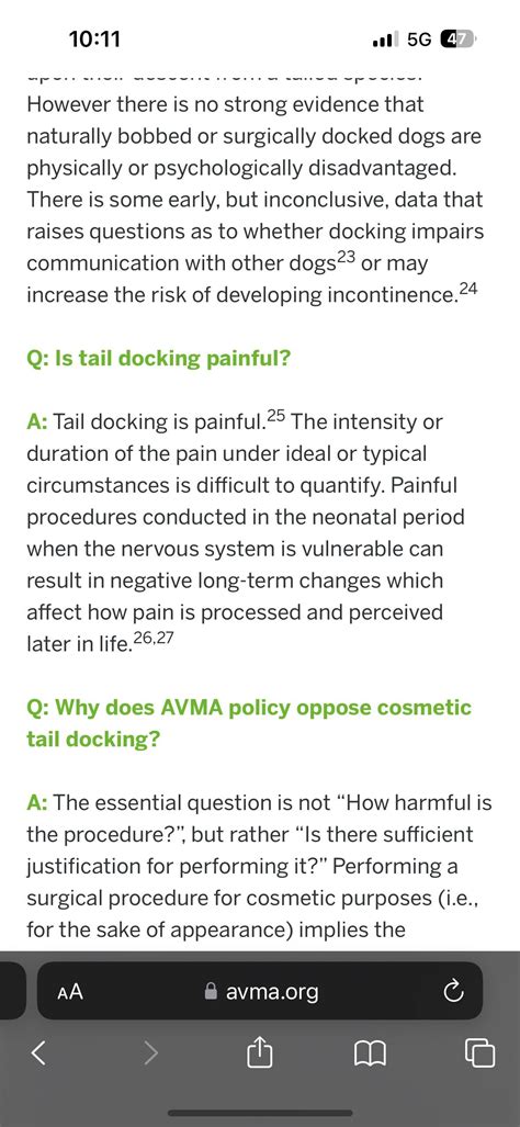 I’ve always wondered why tail docking is regarded as painful and traumatic but somehow ...