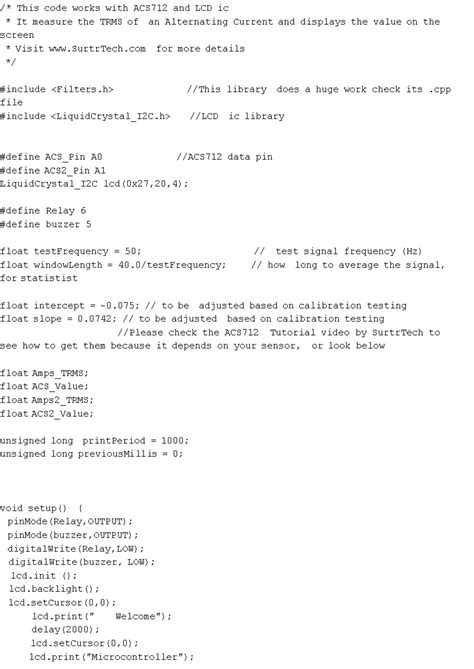 Hvdc Code for the maximum power Output - /* This code works with ACS712 ...