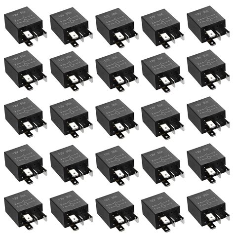X AUTOHAUX 25 Pcs DC 12V 30A SPDT Universal Automotive Relay Car Fuse ...