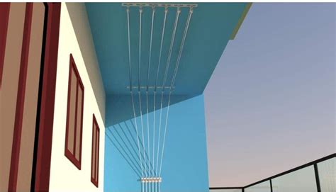 Roof/Ceiling Pulley Operated Cloth Dyrer/Clothes Hanger for Balcony ...