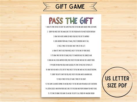 Pass the gift game birthday game family game kids games party games ...