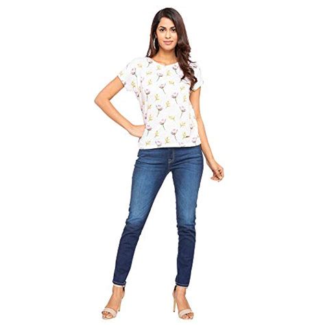 Femina Flaunt Exclusive by Shoppers Stop Womens Round Neck Floral Print ...