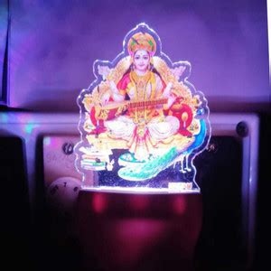 KRITAM The Maa Saraswati 3D Illusion Night Lamp Comes with 7 Multicolor ...
