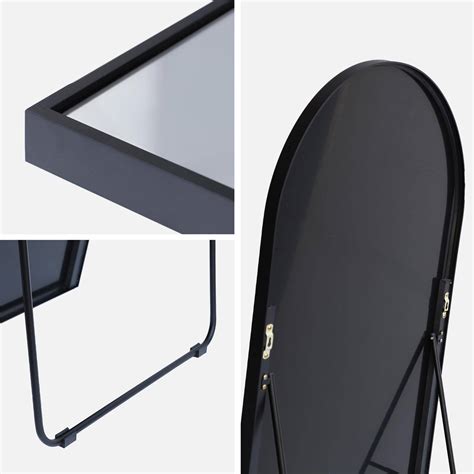 Aluminium floor mirror, Black