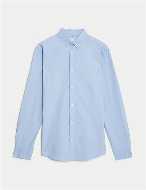 Buy Slim Fit Cotton Stretch 360 Flex™ Shirt at Marks & Spencer