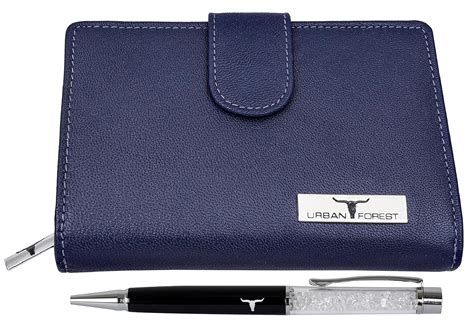 URBAN FOREST Tammy Blueberry Leather Wallet Combo Gift Set for Women ...