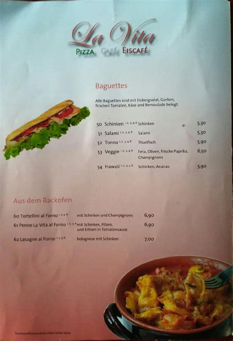 La Vita Daytime Menu at Lachlan Macadie blog