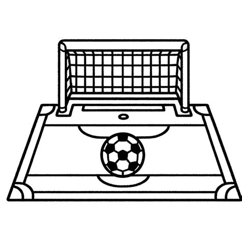 Campo de fútbol para colorear para los más pequeños