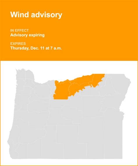 The current wind advisory for Columbia River Gorge will expire at 7 a.m ...