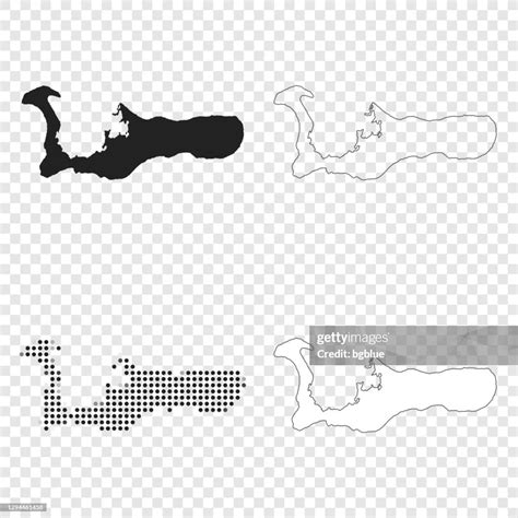 Grand Cayman Maps For Design Black Outline Mosaic And White High-Res ...