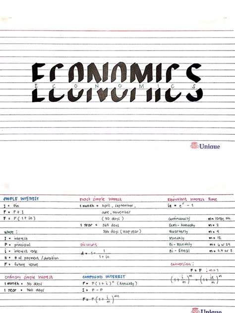 Image result for Engineering Economics Formulas PDF