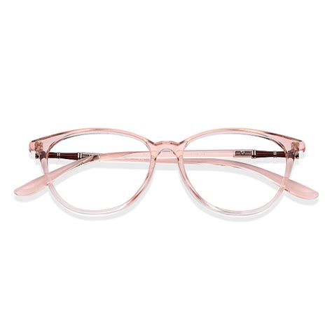 Buy Pink Transparent Brown Full Rim Cat Eye Lenskart Air Essentials VC ...