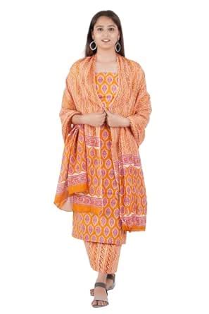 Buy KWATCHI Womens And Girls Pure Cotton Unstiched Salwar Suit Dress ...