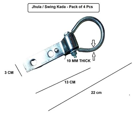 Q1 Beads 4 Pcs Metal Swing Jhula Kada Ring for Home Hooks Bearing Kada ...