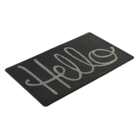 OnlyMat Hello Rubber Pin Floor Mat - 45cm x 75cm - Indoor / Outdoor, W