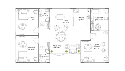 1400 Sq Ft 3-Bedroom House Plan