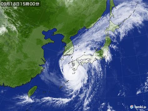 過去の気象衛星(日本付近)(2022年09月18日) - 日本気象協会 tenki.jp
