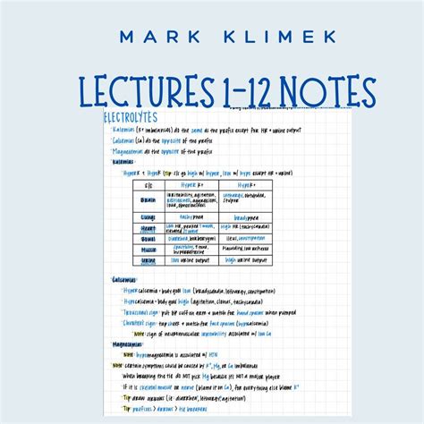 Mark K NCLEX Lectures 1-12 Handwritten Notes - Etsy