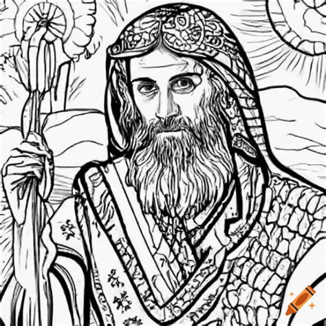 Biblical themed coloring page