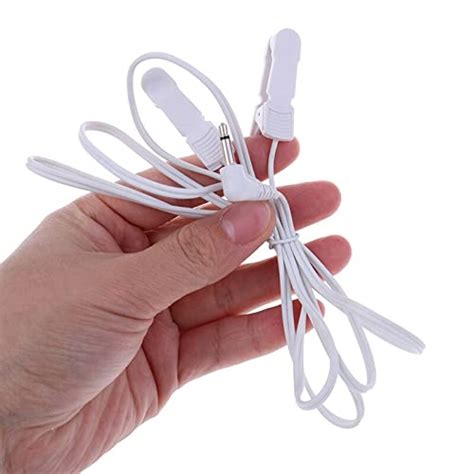 1PCS 3.5mm Plug Electrode Lead Wires Connecting Cables with 2 Ear Clips ...