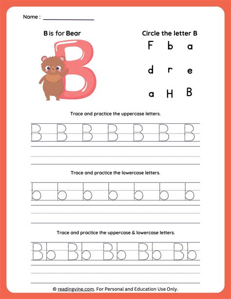 Tracing Letter B | Worksheets for Preschool